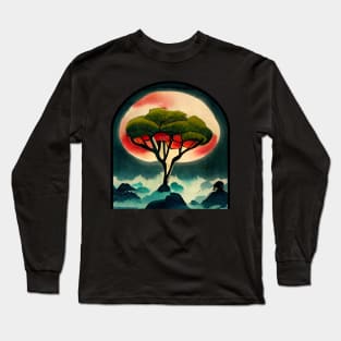 Bonzai and Moon Alien Long Sleeve T-Shirt